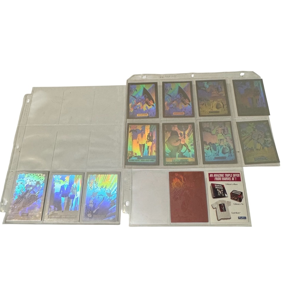 DC Comics Marvel Hologram 13 Card Lot 1992 Ghost Rider Superman SkyBox